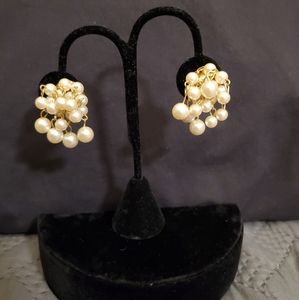 Vintage 50s/60s Faux-Pearl Dangle Earrings